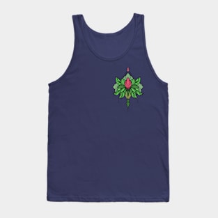 Tattoo style flowers design Tank Top